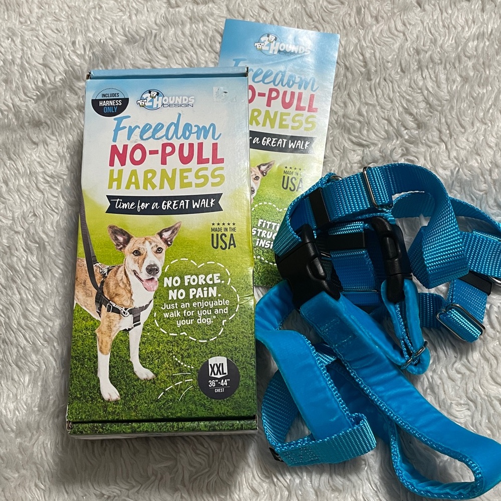 New Freedom No-Pull Dog Harness Royal Blue XXL